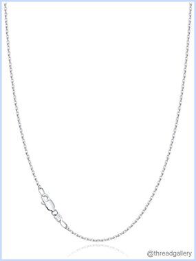 18k Gold Plated 925 Sterling Silver Cable Chain Necklace Thin Dainty